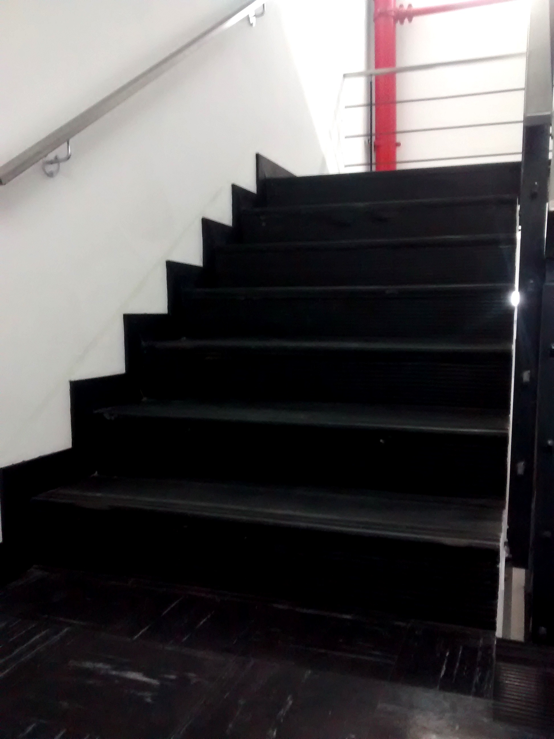Linea de Pasos y Contrapaso en vinilo, ideal para escaleras de servicio con antiderrapante 